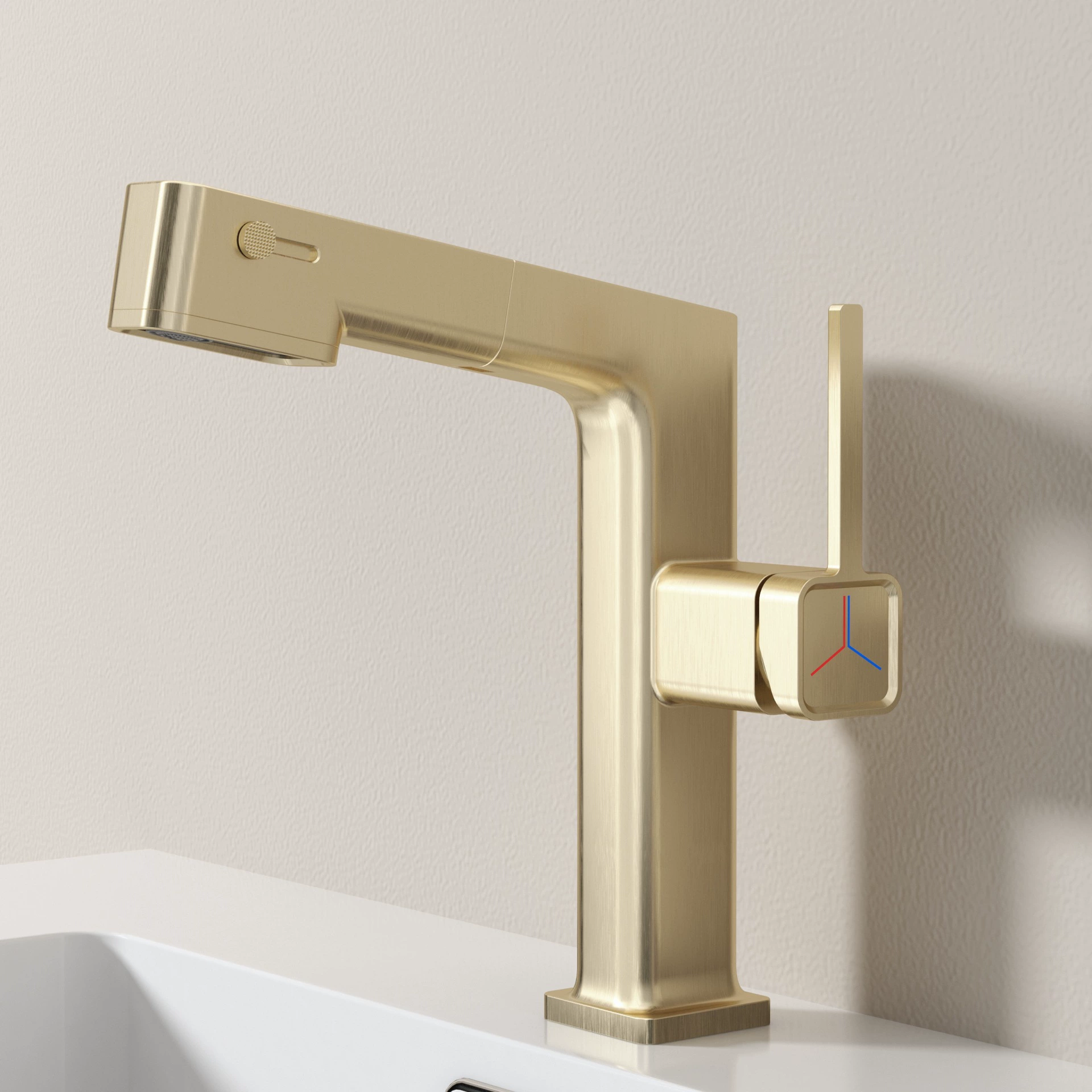 Высокая ценность молочно-белая ветряная косметическая тройная раковина с лотереей, полностью медный насос для умывальника, подача горячей и холодной воды, нагрев и подогрев