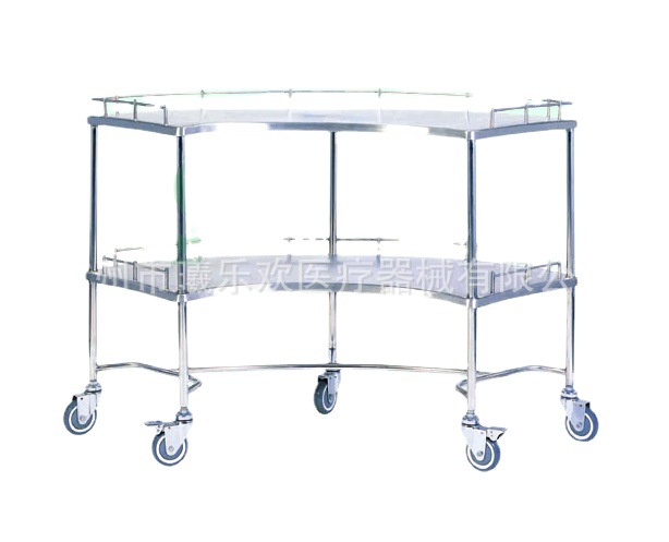 不锈钢扇形治疗车 手术器械台 医用车 消毒治疗车器械车