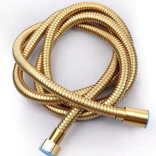 Factory wholesale golden shower tube 1.5 meters titanium golden stainless steel encryption tube shower hose 1.2 meters hose