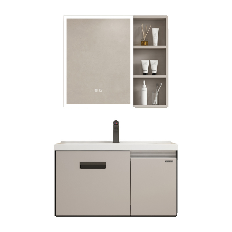 simple y de moda espacio aluminio panal de aluminio gabinete de baño combinado todo en cerámica meseta debajo de la mesa mesa de lavabo doméstico