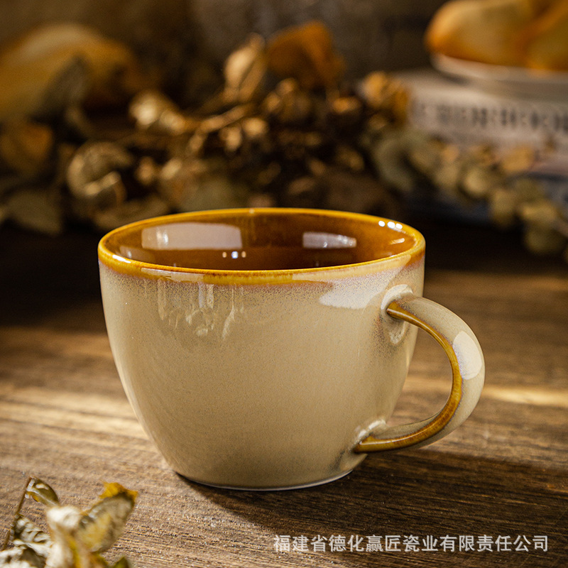 El esmalte LZ cambia a color miel, plato de filete de ternera marrón de Bangkok, plato de sopa, plato de pescado, plato de arroz, plato de sopa, taza de café, plato