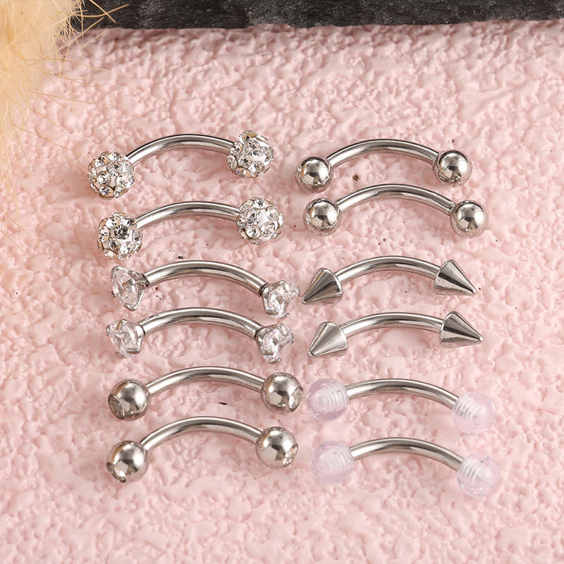 Pointed titanium steel lip stud product view