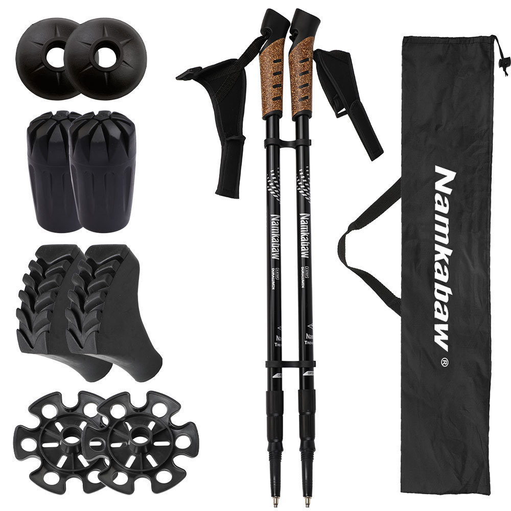 Gerades Haar Outdoor Pole Set Aluminium Einstellbare Teleskop Trekking Stick Unverzichtbare Wanderbedarf_voghion.com