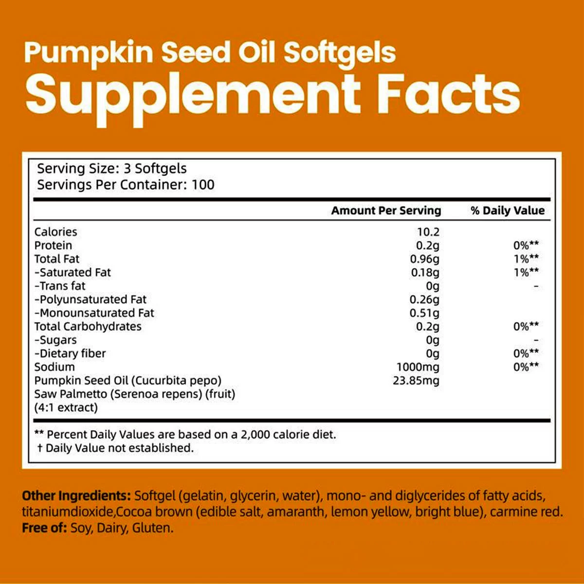 ПрадCross-border? best-selling 300 orange pumpkin seed oil soft capsules pumpkin seed oil