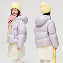 儿童羽绒服短款2025冬季新款中大童白鸭绒保暖女孩洋气加厚童装