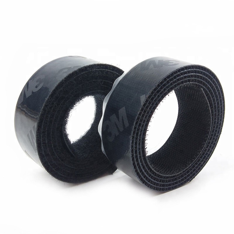 3mSJ3571魔术贴带背胶强力子母黑色钩毛面扣sj3572尼龙搭扣自粘