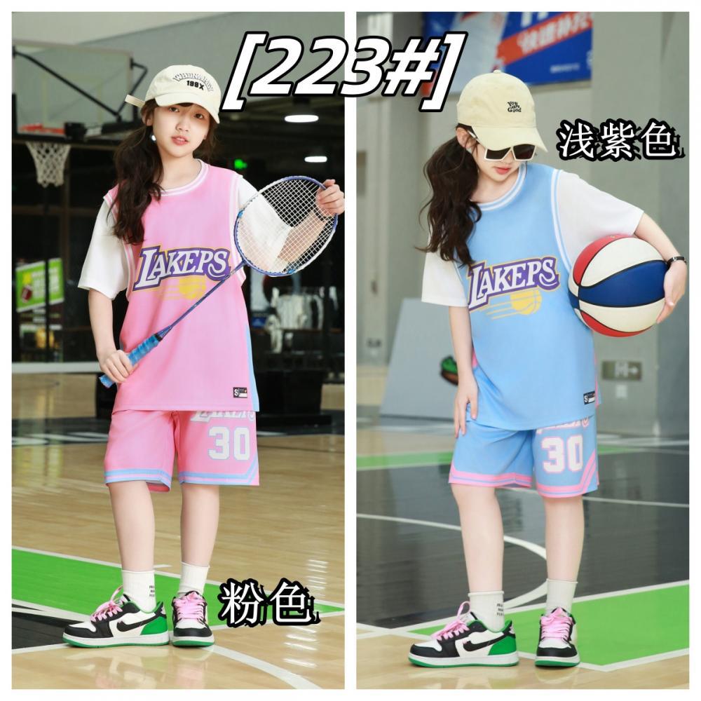 Short-Sleeved Basketball Uniforms for Boys and Girls, Basketball Performance Uniforms, Youth Summer Quick-Drying Sports Jersey Training Uniforms