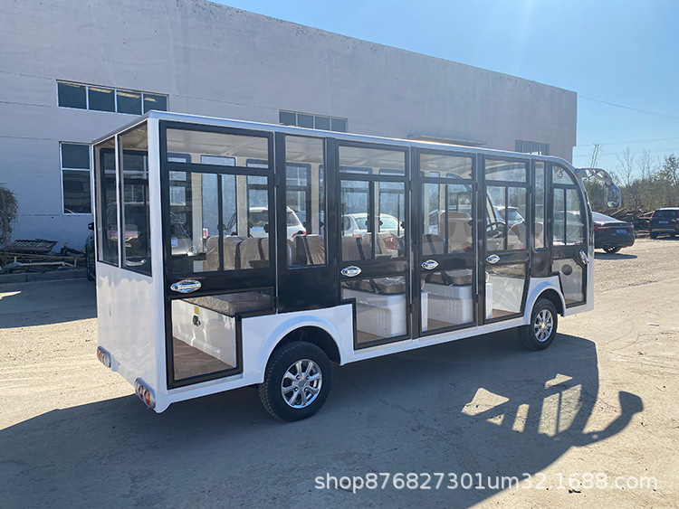 Electric Sightseeing Vehicles for Tourist Attractions, 11-23 Seats, Fully Enclosed, for Real Estate Sales Offices, Reception Vehicles, Factories, and Schools