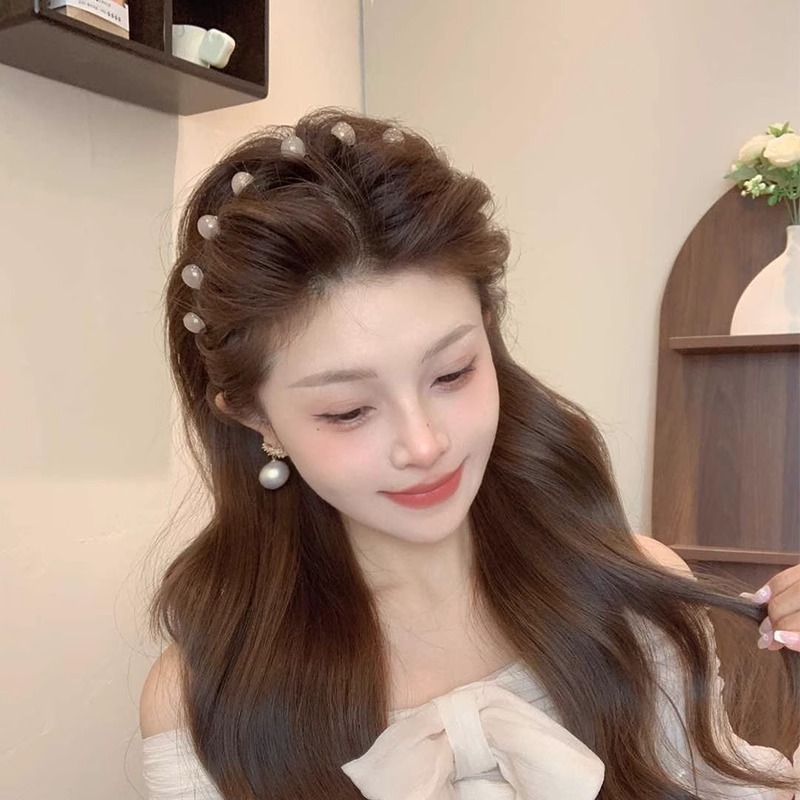 Bandas de cabello onduladas para mujeres con dientes de doble propósito bandas de cabello de cabeza de cabeza de alto cráneo para lavado de cara tarjeta de cabello especial para el cabello fruncado y acabado de cabello