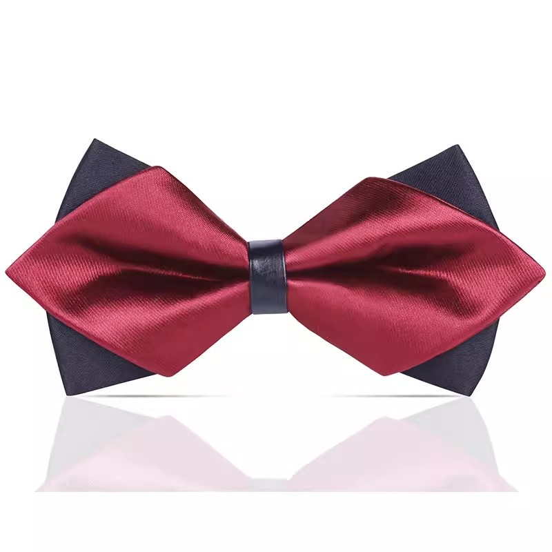 ↤↤↤삼각형 버건디 글로시 나비넥타이 ↦↦↦