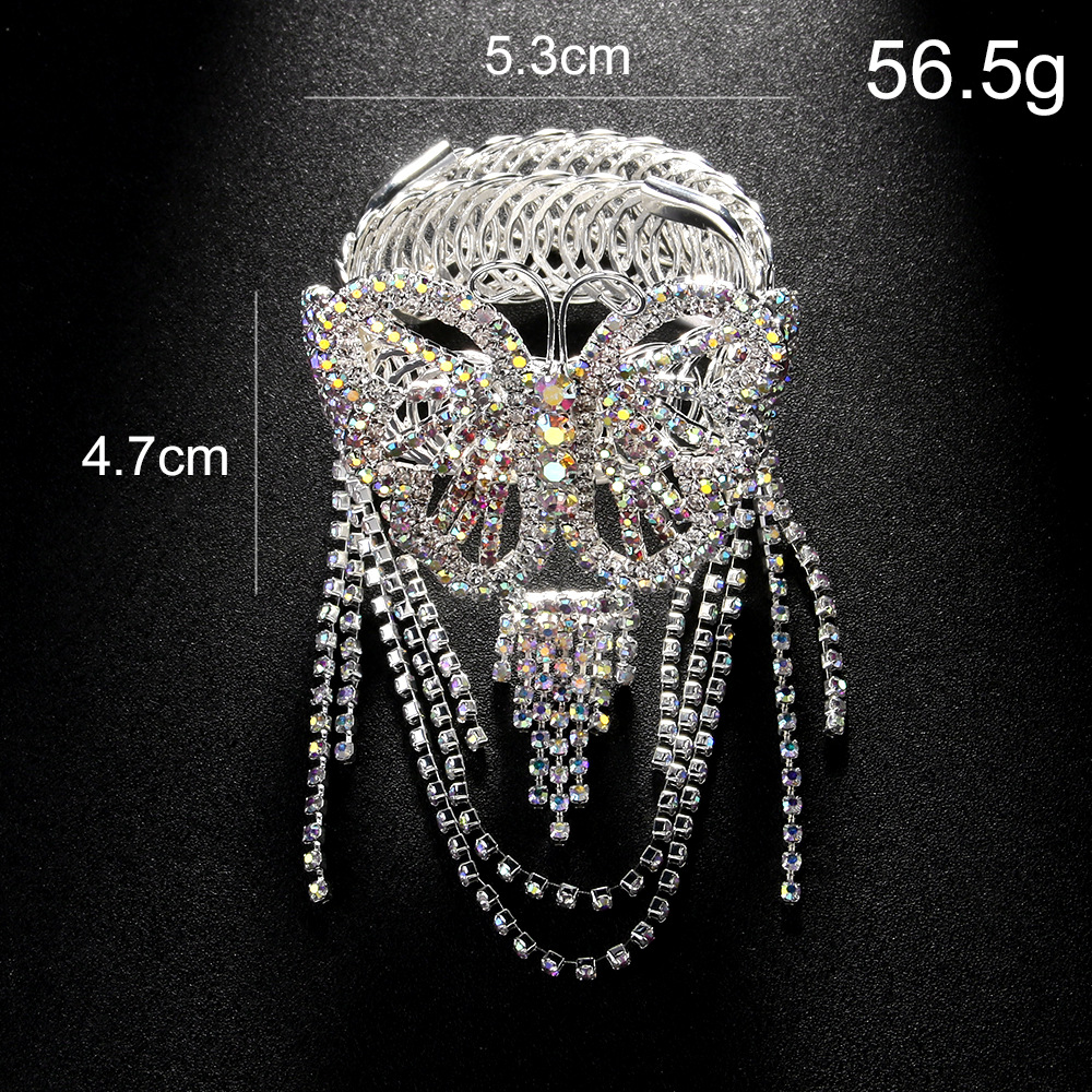 Tendencia transfronteriza mariposa fringe brazalete temperamento diamante brazalete accesorios de banquete brazalete