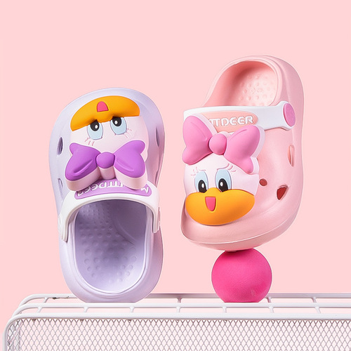 Fawn Milli Summer New Children's Slippers Cute Cartoon Wear-Resistant Baby Indoor Croc Shoes for Boys and Girls