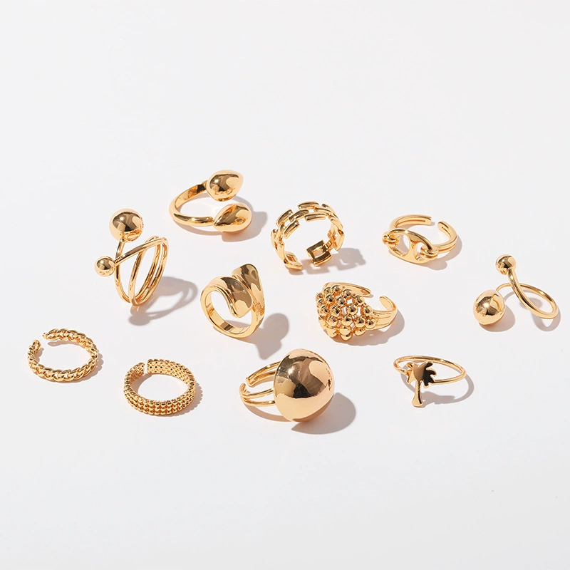 Медная металлическая кольцо, соврем jewelry, европейский стиль, 18 карат, люкс