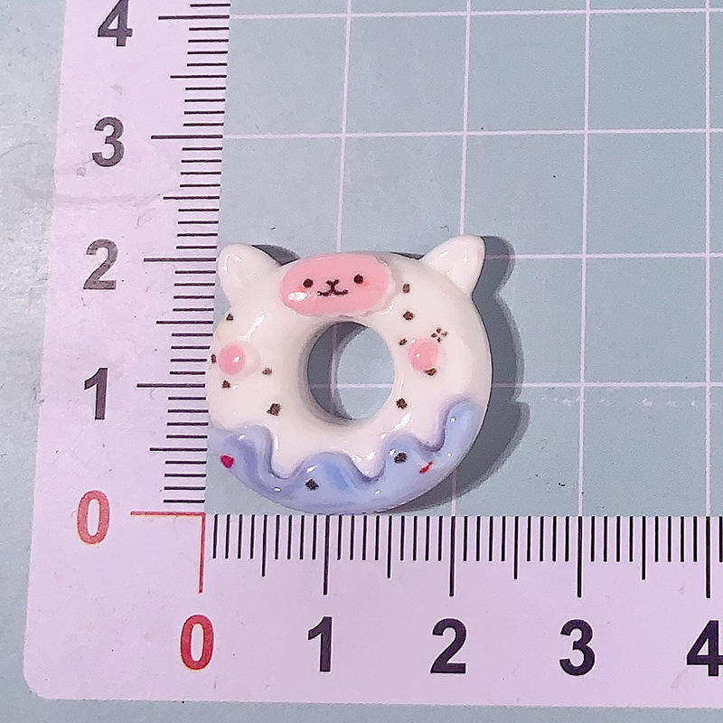 Nuevo animal panda donut diy accesorios de resina adornamiento de cabello cremoso caja de teléfono móvil botón de zapato taza de agua pegatinas hechas a mano