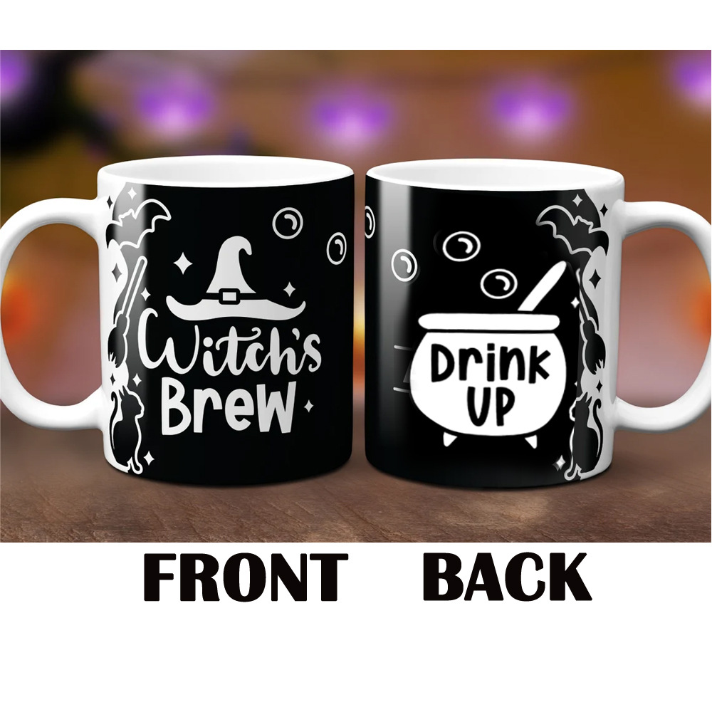 Снаружи новый подарок на Хэллоуин керамическая кружка witch brew 11oz ведьма кофейная чашка