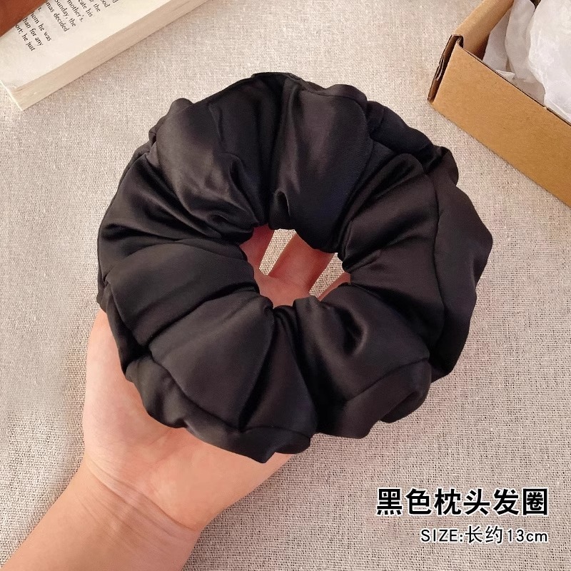 Kitsch加棉填充真丝大肠发圈刘亦菲同款大号缎面睡眠头绳|undefined