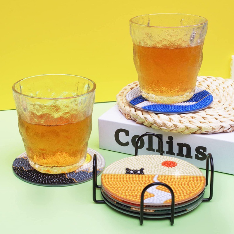 Art de diamante almohadilla antideslizante con corcho adhesivo fondo aislante de pintura de diamante conjunto de almohadilla con soporte DIY