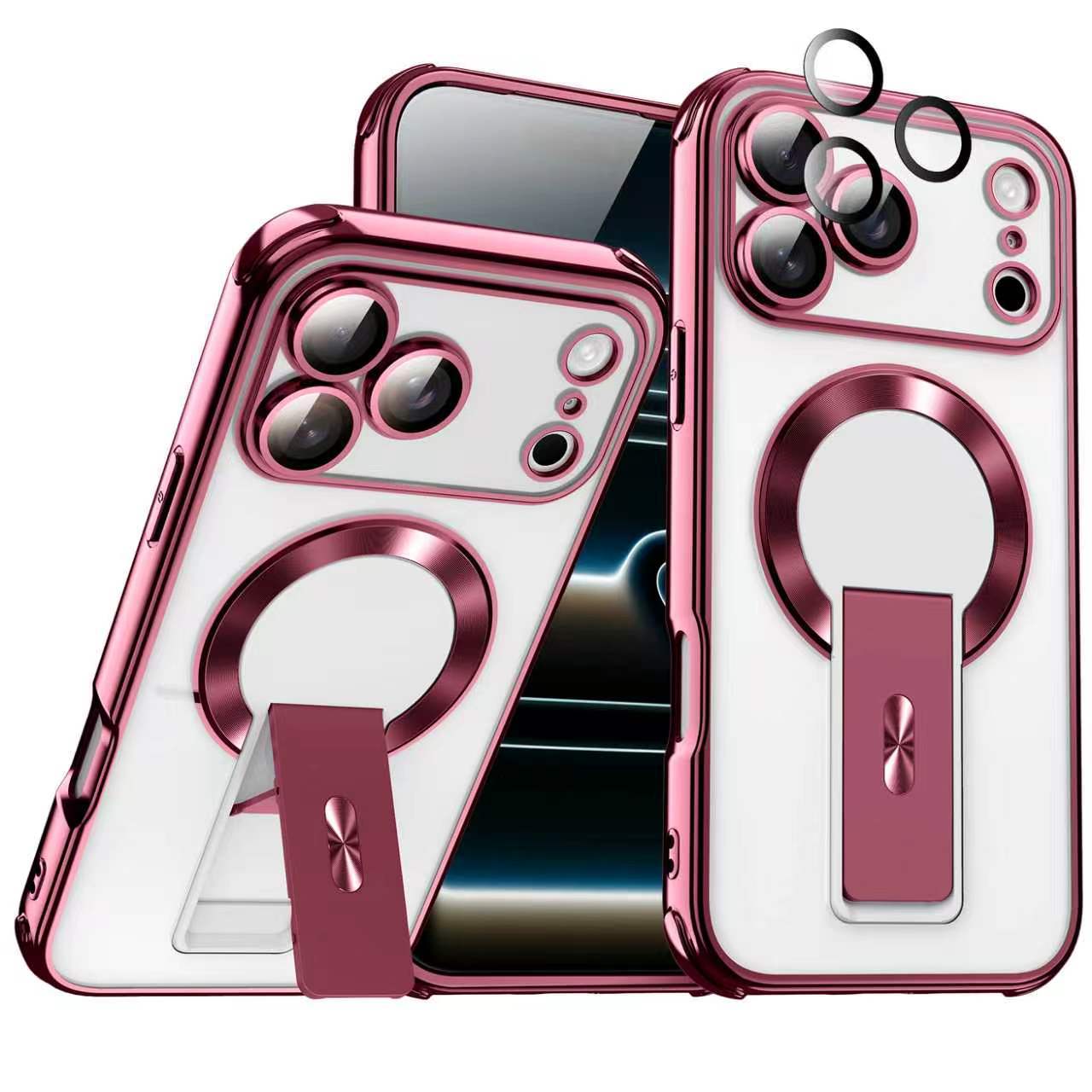 Funda Magnética con Soporte para iPhone 16, PC, Anticaídas