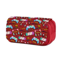 (Cross-border trading), capacious game console, red double-layer pencil case, cosmetic bag