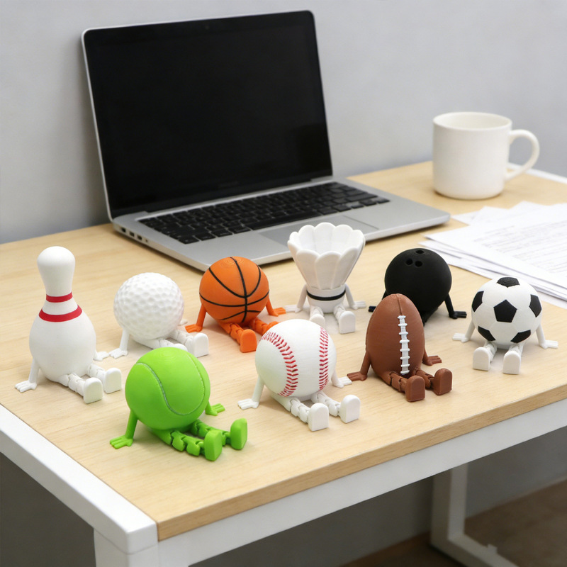 Cross-Border Popular Sports Ball Figurines: Football, Bowling, Volleyball, Rugby Mini Figurines Toys Cross-Border Popular Sports Ball Figurines: Football, Bowling, Volleyball, Rugby Mini Figurines Toys