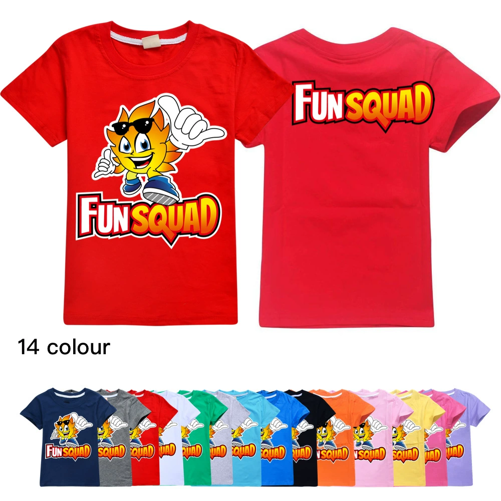 Children's cotton T-shirt Boy Fun Squad Gaming Cartoon T shirt Print Kids T-shirt Girl's Harajuku Summer 3D Short Sleeve T-shirt t-shirt in kid	