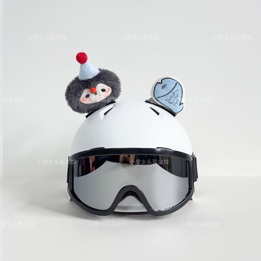 Super cute and adorable cartoon sunflower Duffy Bear headband, ski helmet, motorcycle helmet decoration accessory