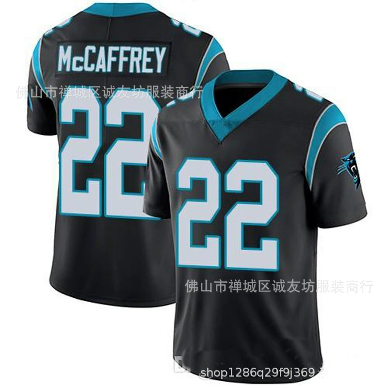 Джерси регби NFL Black Panther 22 синяя Panthers McCaffrey Jersey