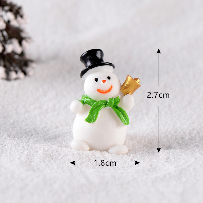 新しいサンタクロース雪だるま装飾アクセサリーマイクロ風景クリスマスソックスギフトベル樹脂小さな装飾品|undefined