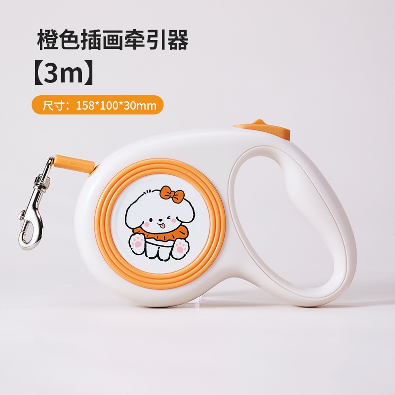 Correa retráctil automática para perros, cuerda para pasear perros pequeños y medianos, arnés para perros y gatos, cadena para cachorros Teddy, venta al por mayor transfronteriza