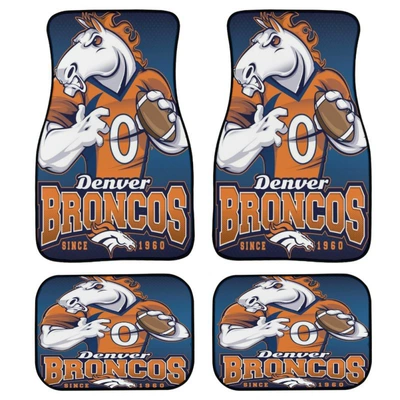 Cross-border NFL Team Creative LOGO Car Front and Rear Foot Pad Cover SUV Truck Rubber Carpet Mat with Pictures