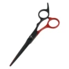 Black and red color combination-flat cut