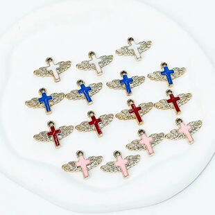 Cross diy accessories fashion personality exquisite dripping angel wings pendant necklace bracelet jewelry accessories