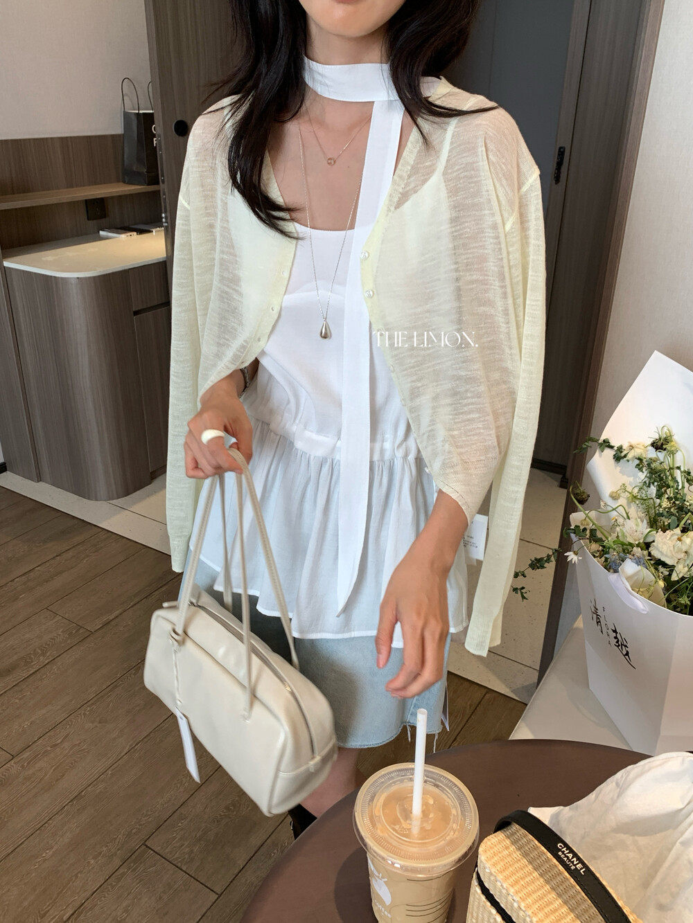 Áo cardigan nữ dệt kim Tencel mỏng nhẹ, phong cách Pháp, chống nắng mùa hè, dáng suông tôn dáng — Áo khoác vàng nhạt, Áo khoác xanh lam, Áo khoác hồng nhạt, Áo khoác xám đậm chi tiết 13