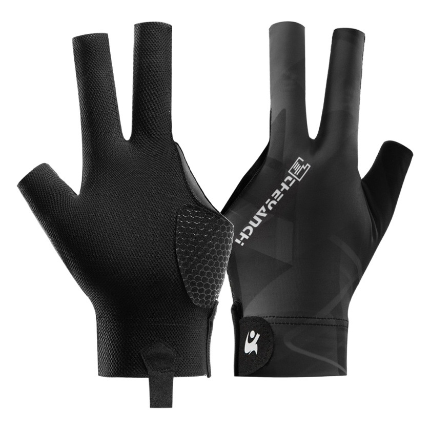 Guantes de billar de tres dedos D258 ligero, transpirable, sin dedos, antideslizante, billar, antideslizante, guantes de billar individuales