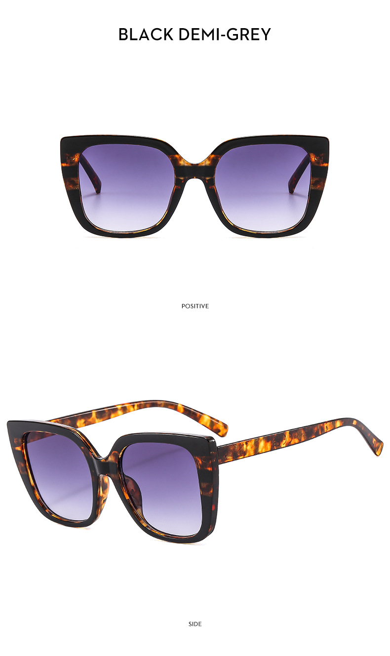 Retro Leopard Pc Square Full Frame Optical Glasses display picture 1