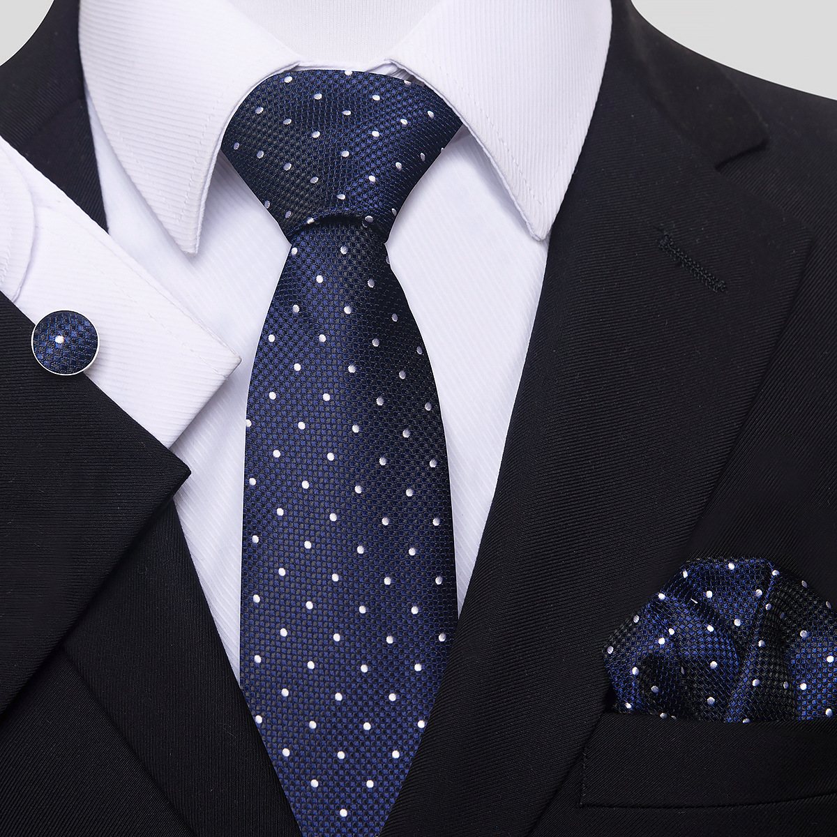Juego de Corbata de Rayas para Hombre Set de 3 piezas de Rayón, para Bodas y Negocios