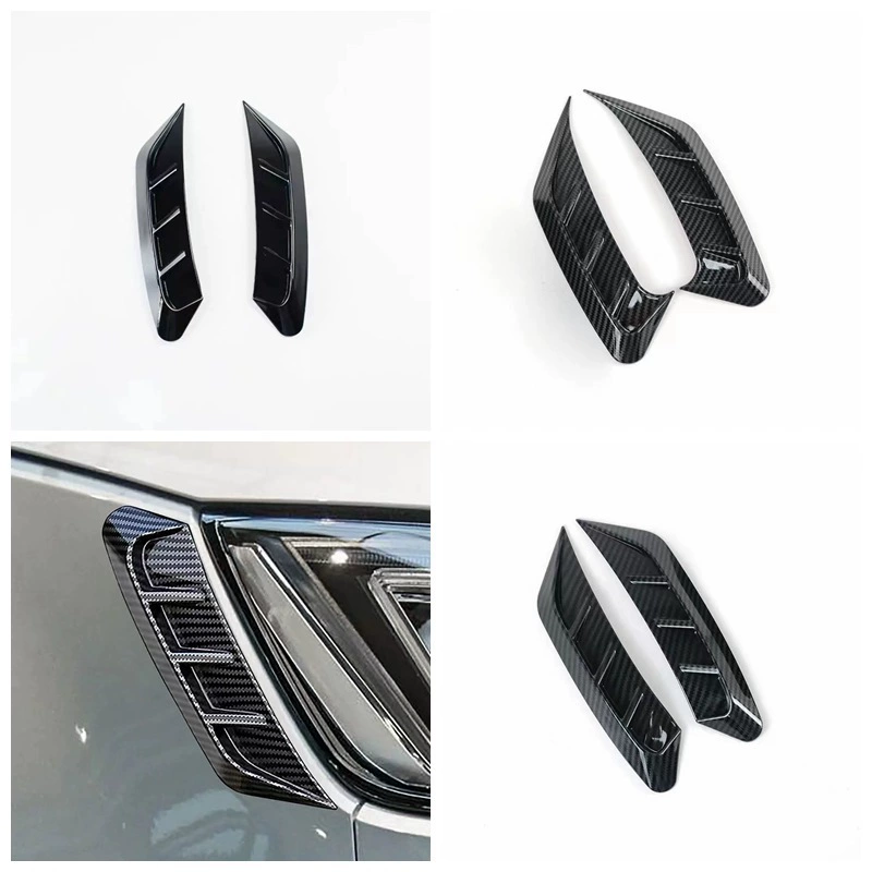 Новые автомобильные фары фар для бровей декоративная наклейка из углеродного волокна черного кузова