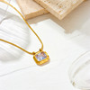 Retro zirconium, pendant, necklace, chain for key bag , European style, light luxury style