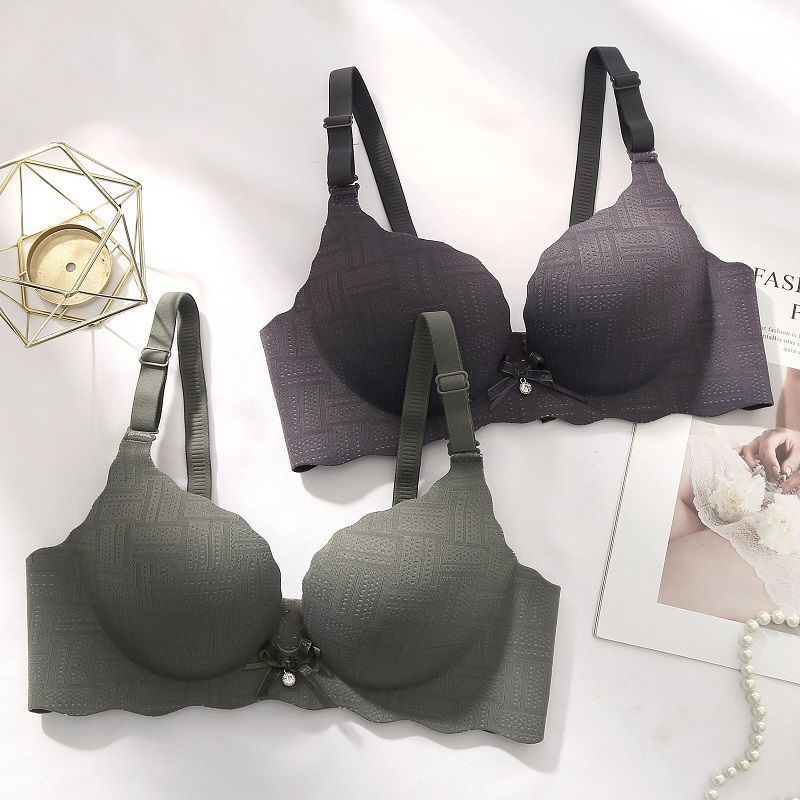 Underwear, set, push up bra, light and thin wireless bra