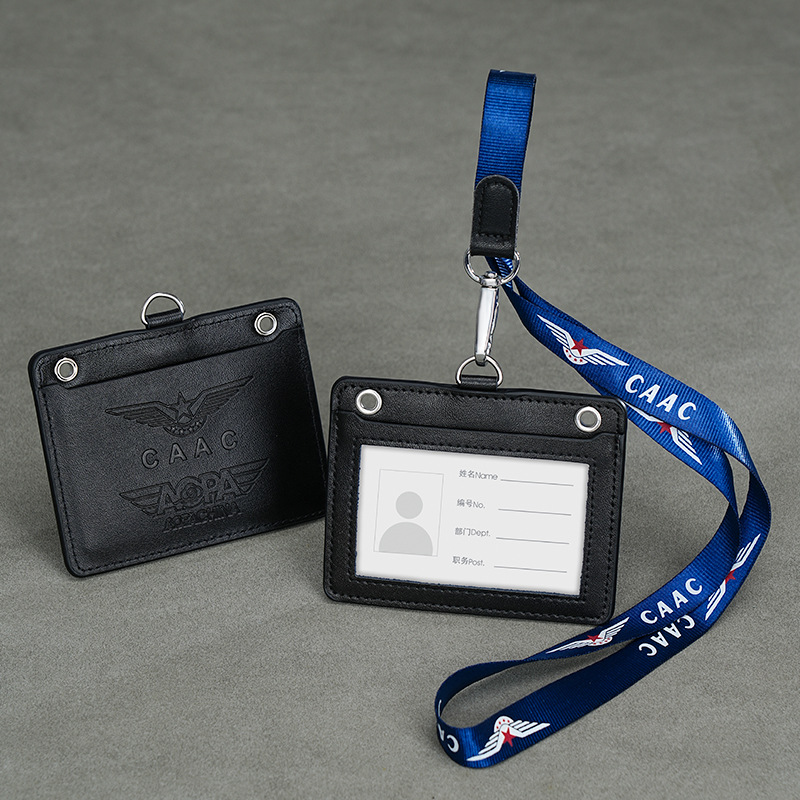 Cuero genuino CAAC tarjeta de certificado de trabajo de aviación CAAC tarjeta de certificado de piloto de azafata de vuelo