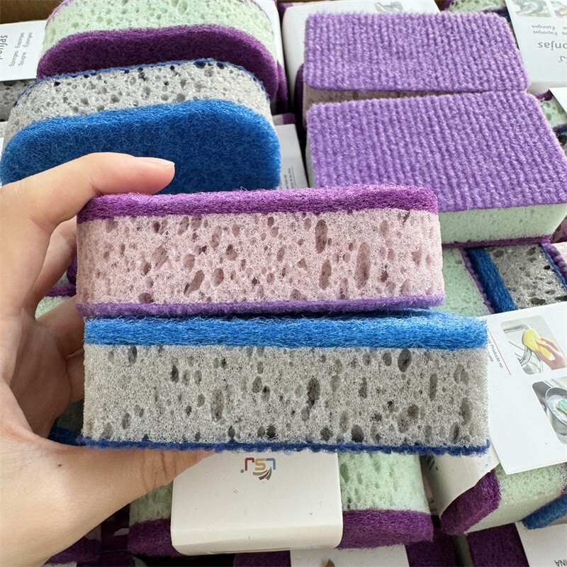 食器洗いスポンジ、キッチン日常用クリーニングスポンジ、増粘高密度スポンジブロック、大型たわし、両面|undefined