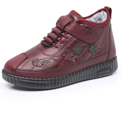 New cotton shoes for women's winter warmth and velvet middle-aged and old mother shoes for thick waterproof warmth grandma cotton shoes