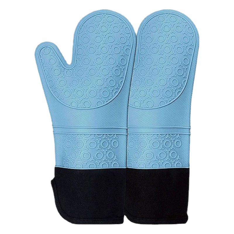 Теплоизоляционные перчатки Антиглажные перчатки силиконовые кухонные теплоизоляционные духовки перчатки для выпечки высокотемпературных прочных утолщенных микроволновых перчаток