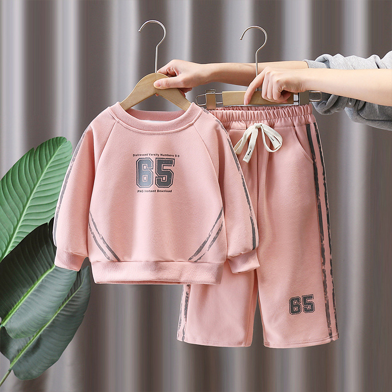 7786 Traje para niños, primavera y otoño para niñas, suéter deportivo de ocio, suéter, traje de dos piezas, ropa de marca de moda de primavera para niños