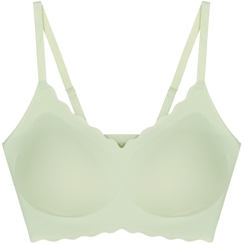 【ライクラ】涼しい夏用極薄クールシームレス美背中ブラジャー レディース プッシュアップ ノンワイヤー ソフトサポートブラ|undefined