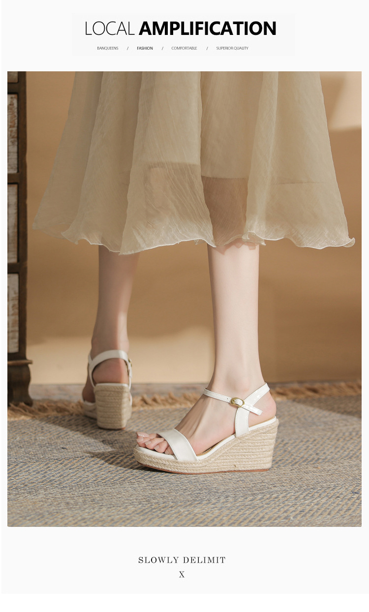 Sandal cao gót nữ hở mũi đế xuồng gót 9 cm — màu trắng ngà chi tiết 7