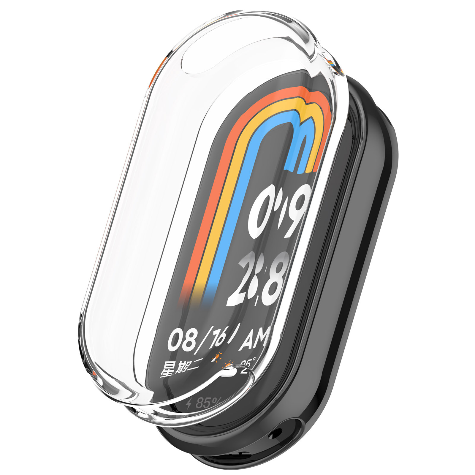 Funda protectora de TPU galvanizada todo incluido, adecuada para Xiaomi Mi Band 9 y 10, versión Mi Band 8 con NFC, cubierta protectora de goma suave.