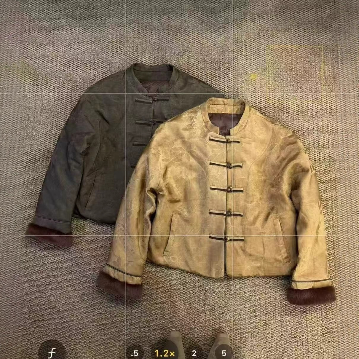 盘扣提花唐装羽绒服外套9892