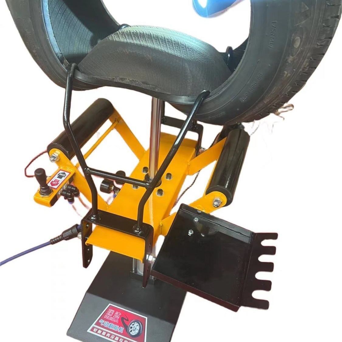 气动轮胎扩胎机翻胎机胎机真空脚踏式一体机补胎扩胎器工具杈共