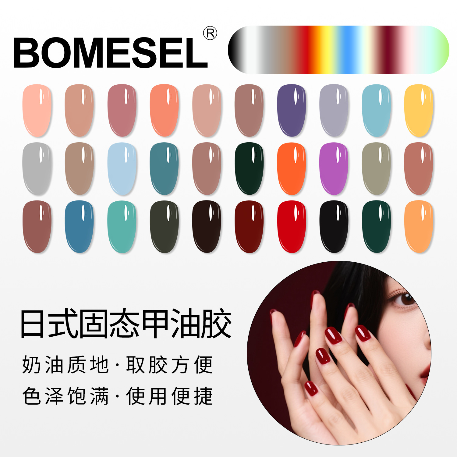 Explosión transfronteriza de pegamento de manicuras, pegamento de blush gradiente, pegamento de pintura sin lavado, pegamento de manicuras sólido especial para la tienda de manicuras